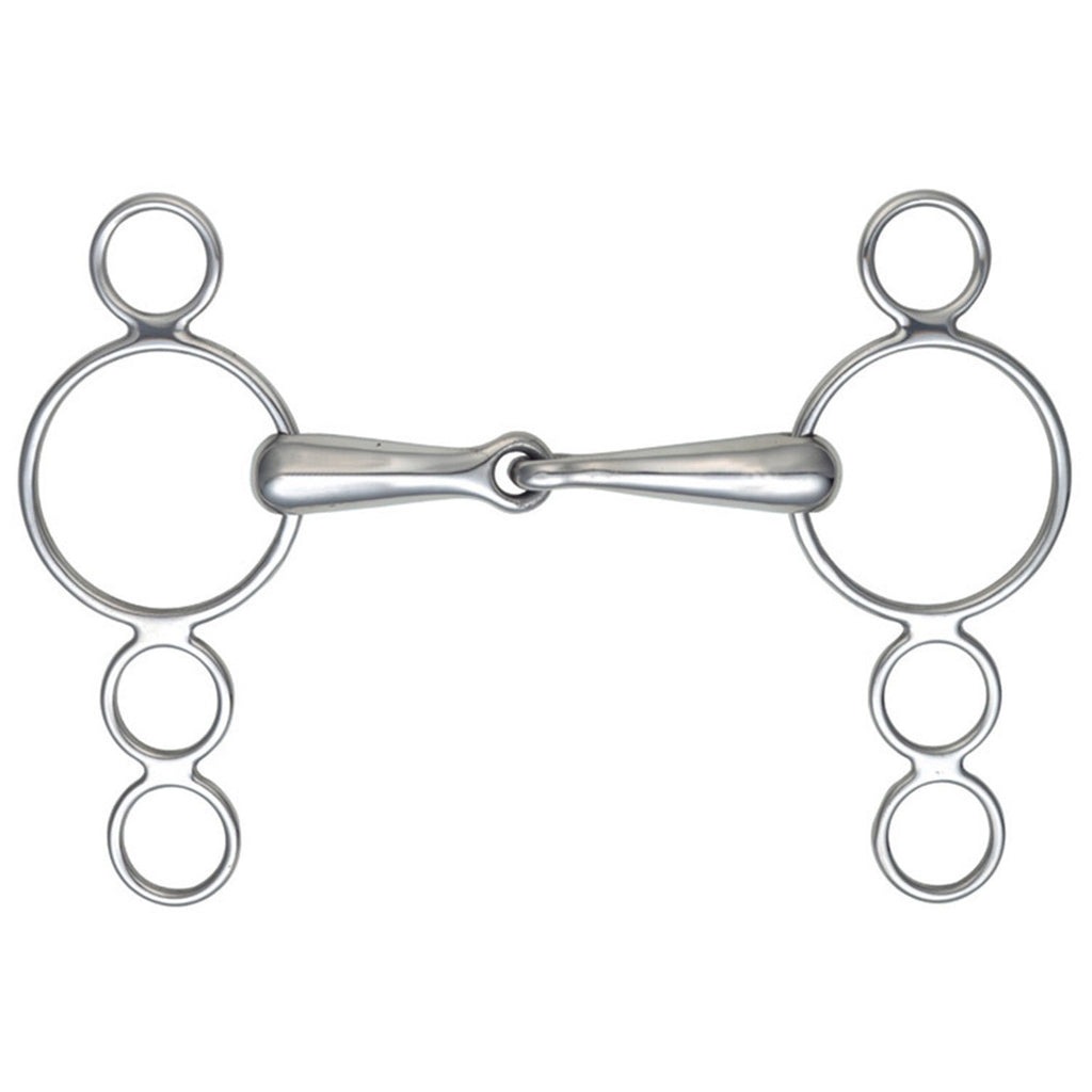 3 Ring Dutch Gag Stainless Steel Single Jointed Bit