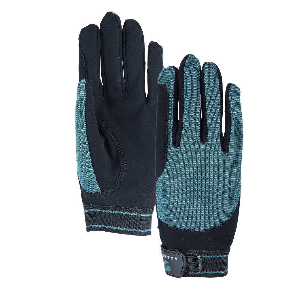 Aubrion Mesh Riding Gloves - Green