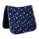 HKM Splash Dressage Saddle Pad - Dark Blue/Orange