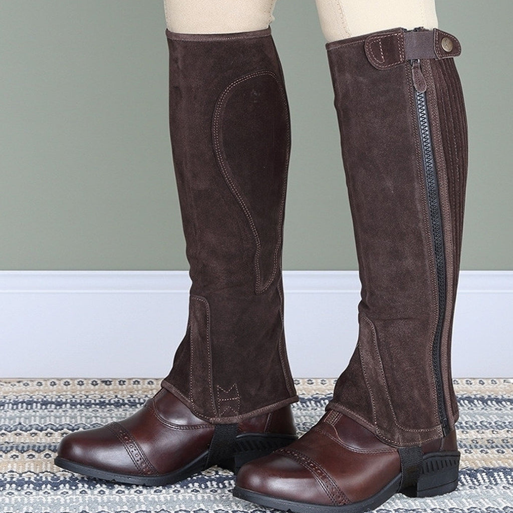 Moretta Suede Half Chaps - Adult Brown