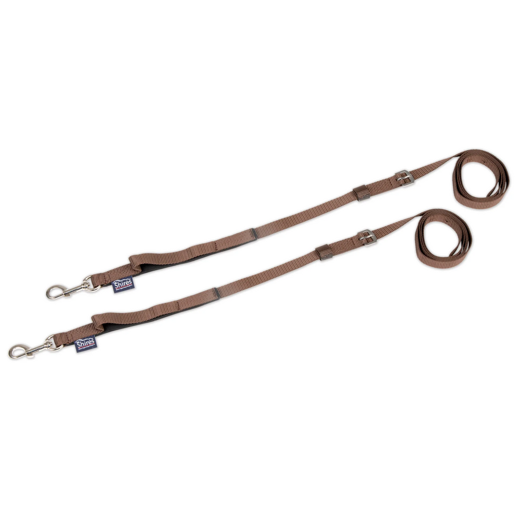 Shires Nylon Web Side Reins - Brown