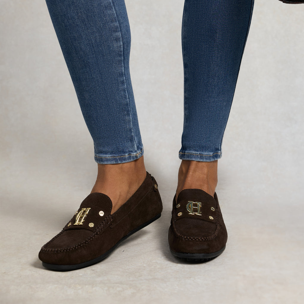 Holland Cooper The Driving Loafer - Chocolate