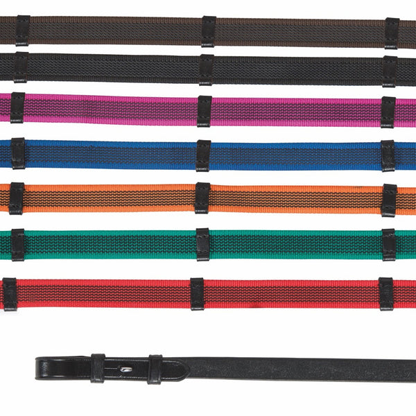 Velociti GARA Continental Rubber Grip Reins - Black/Green