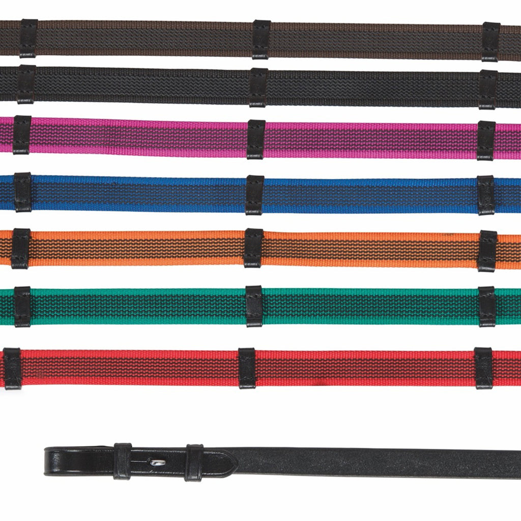 Velociti GARA Continental Rubber Grip Reins - Havana/Havana