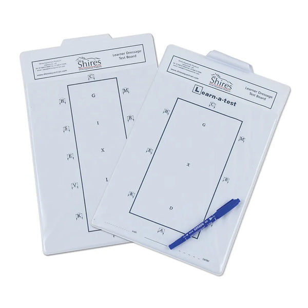 Learner Dressage Test Board - White