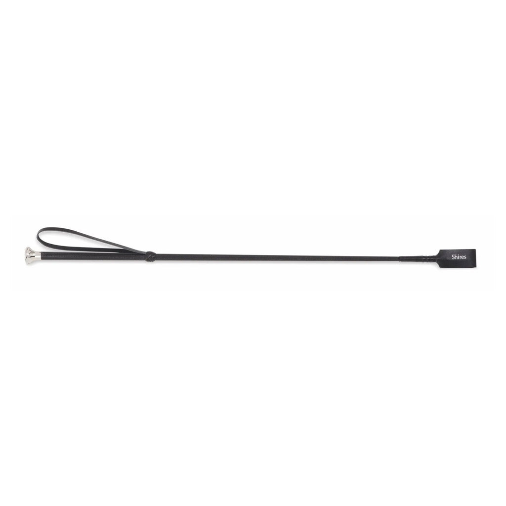 Leather Show Whip - Black