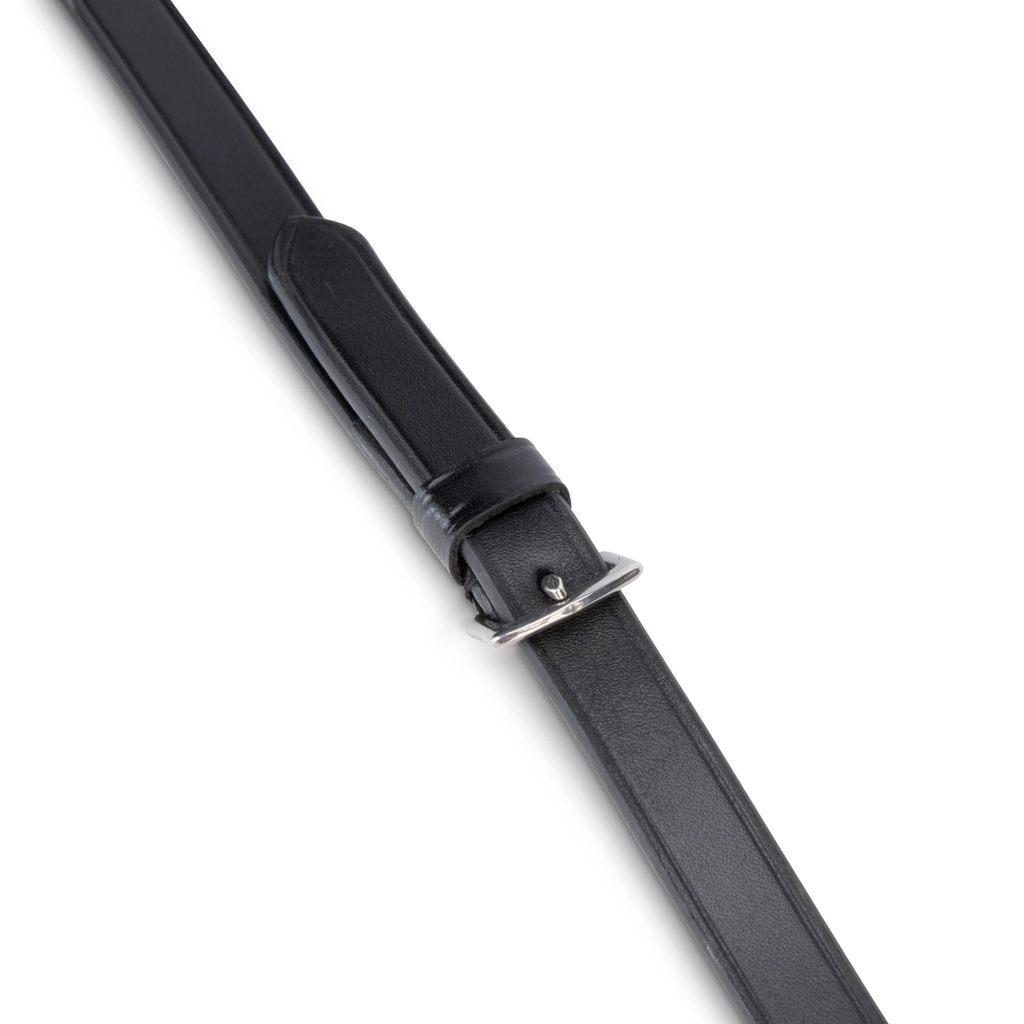 Lusso Nylon Insert Rubber Grip Reins - Black