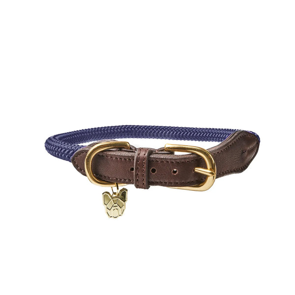 Digby and Fox Fine Rope Collar - Blue