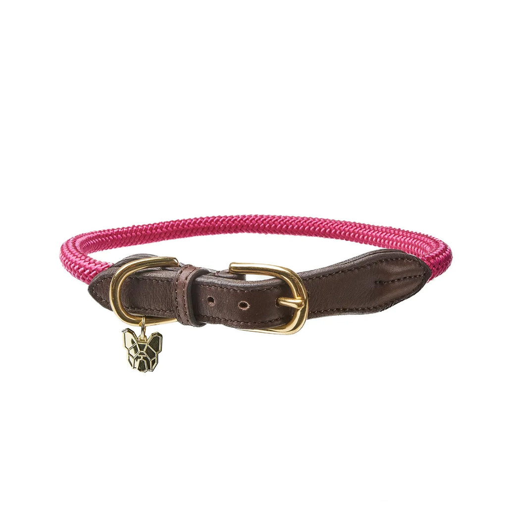Digby and Fox Fine Rope Collar - Pink