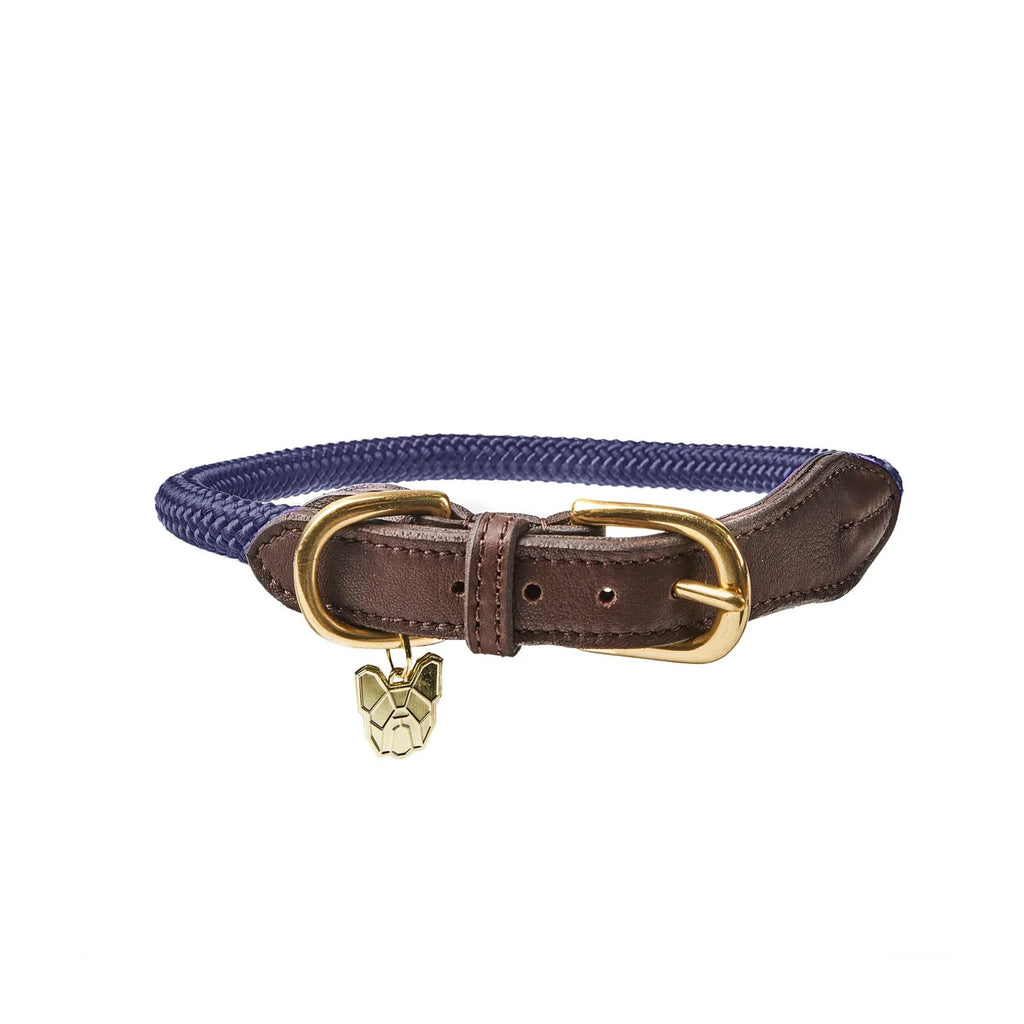 Digby and Fox Fine Rope Collar - Navy