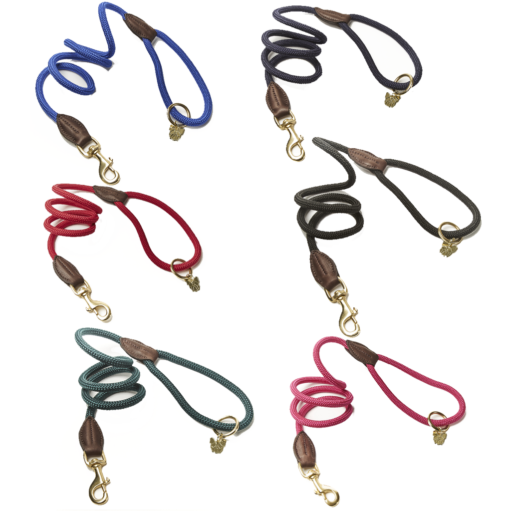 Digby and Fox Fine Rope Slip Lead - Pink