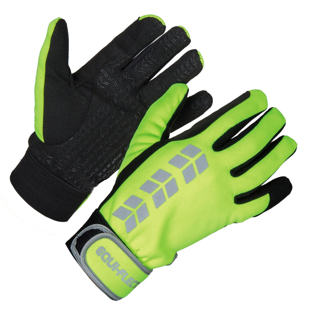 Shires Equi-Flector Riding Gloves - Yellow
