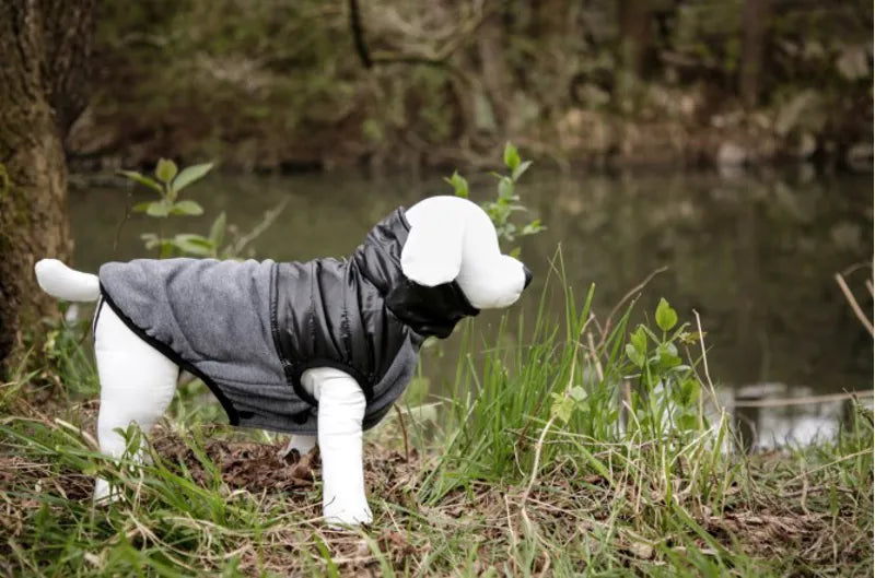 Kerbl Quebec Dog Coat - Black/Grey