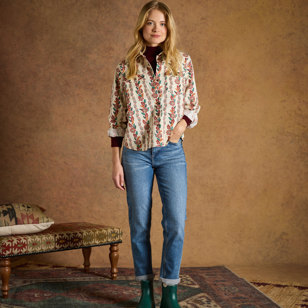 Joules Ladies Slim Straight Jean - Mid Blue