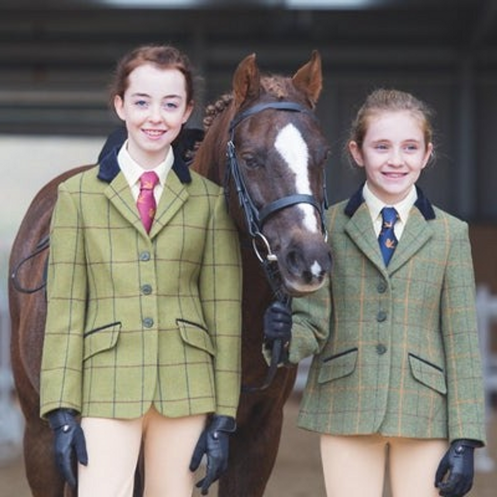 Aubrion Childs Saratoga Jacket - Dark Green Check