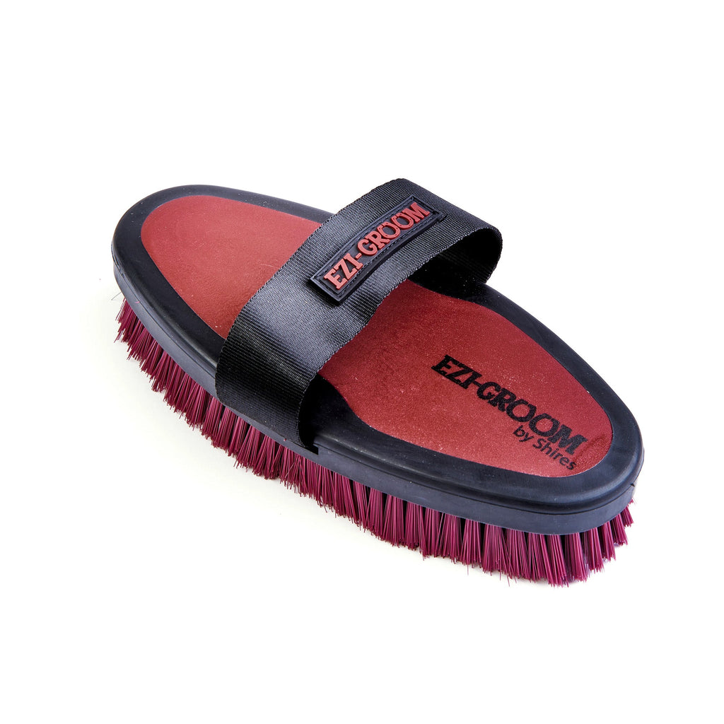 EZI-GROOM Grip Body Brush - Burgundy