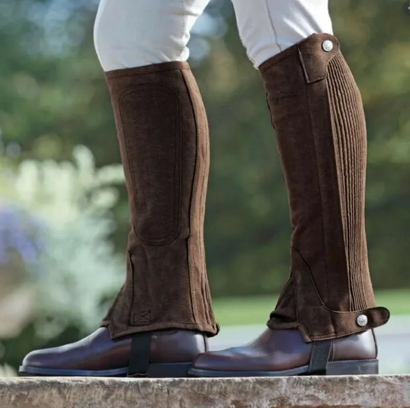 Moretta Suede Half Chaps - Adult Brown