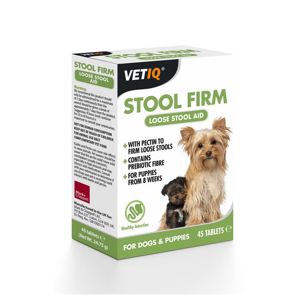 VetIQ Stool Firm Tablets For Dogs and Puppies - 45 pack