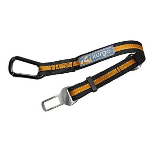 Kurgo Direct To Seatbelt Tether Black/ Orange - Small