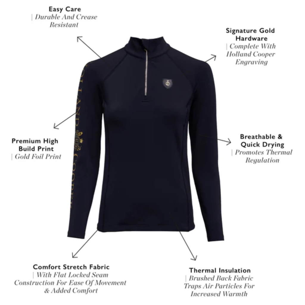 Holland Cooper Halcot Thermal Base Layer - Ink Navy