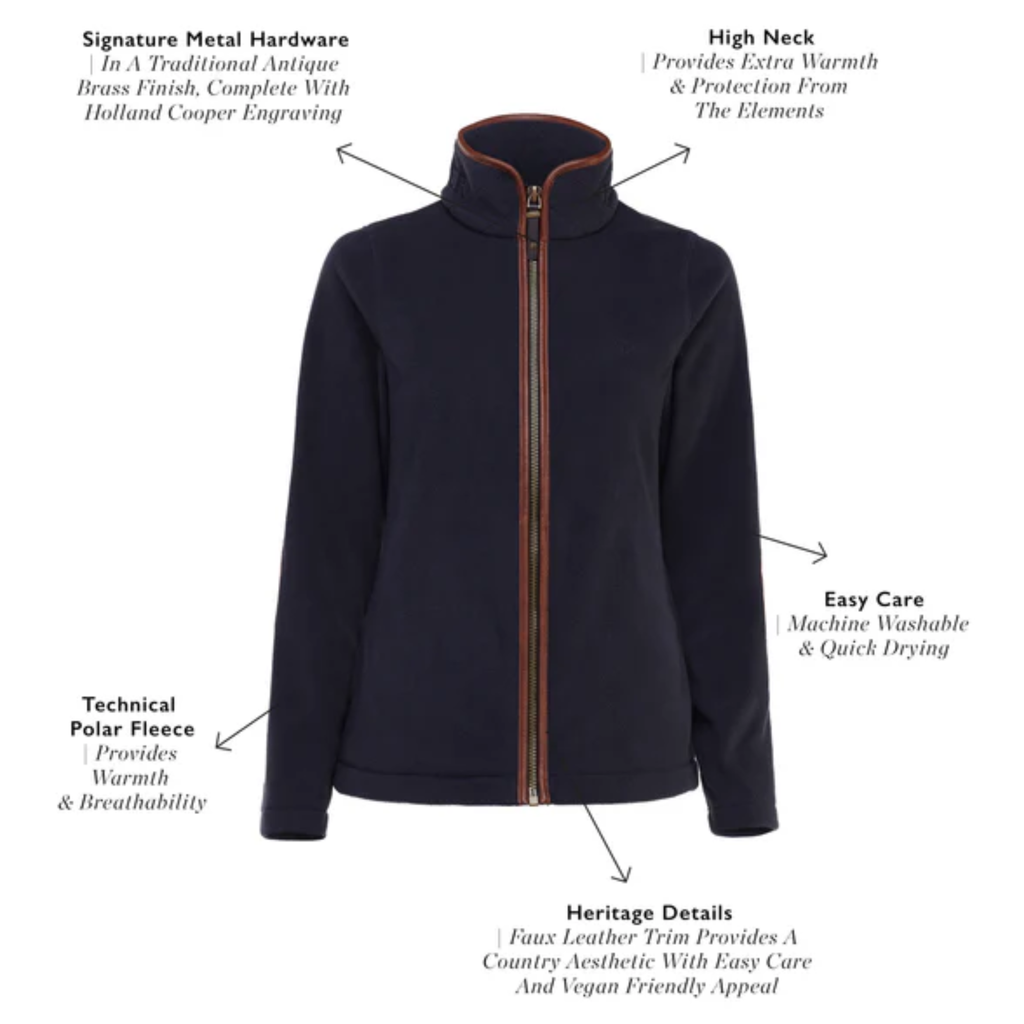 Holland Cooper Country Fleece Jacket - Ink Navy