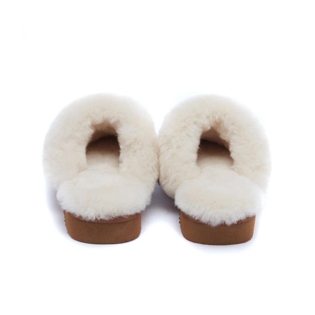 Holland Cooper Shearling Slipper - Tan