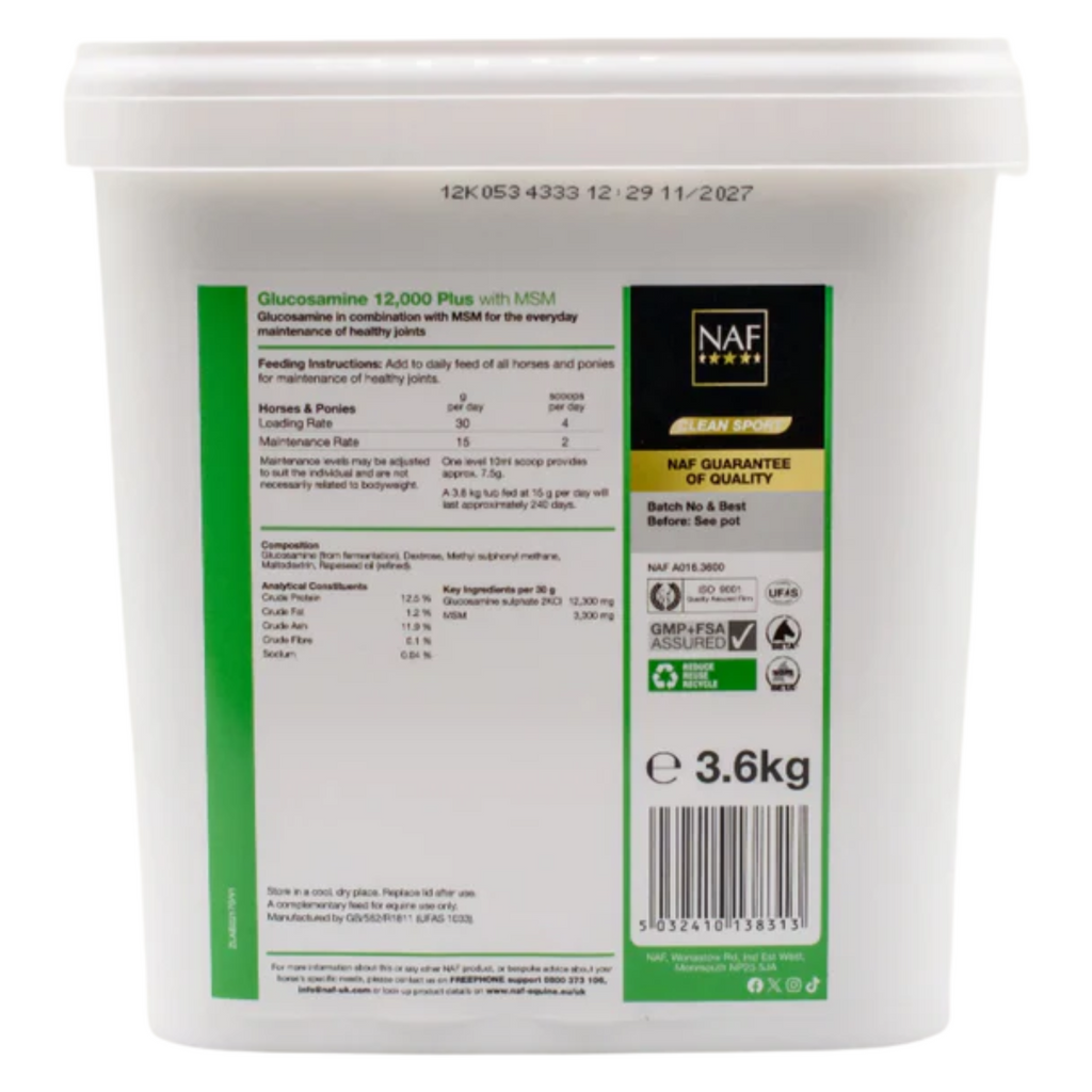 NAF Glucosamine 12000 Plus with MSM - 3.6kg