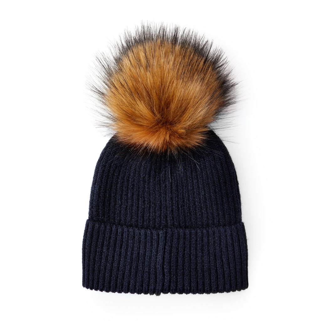 Holland Cooper Burghley Bobble Hat - Ink Navy