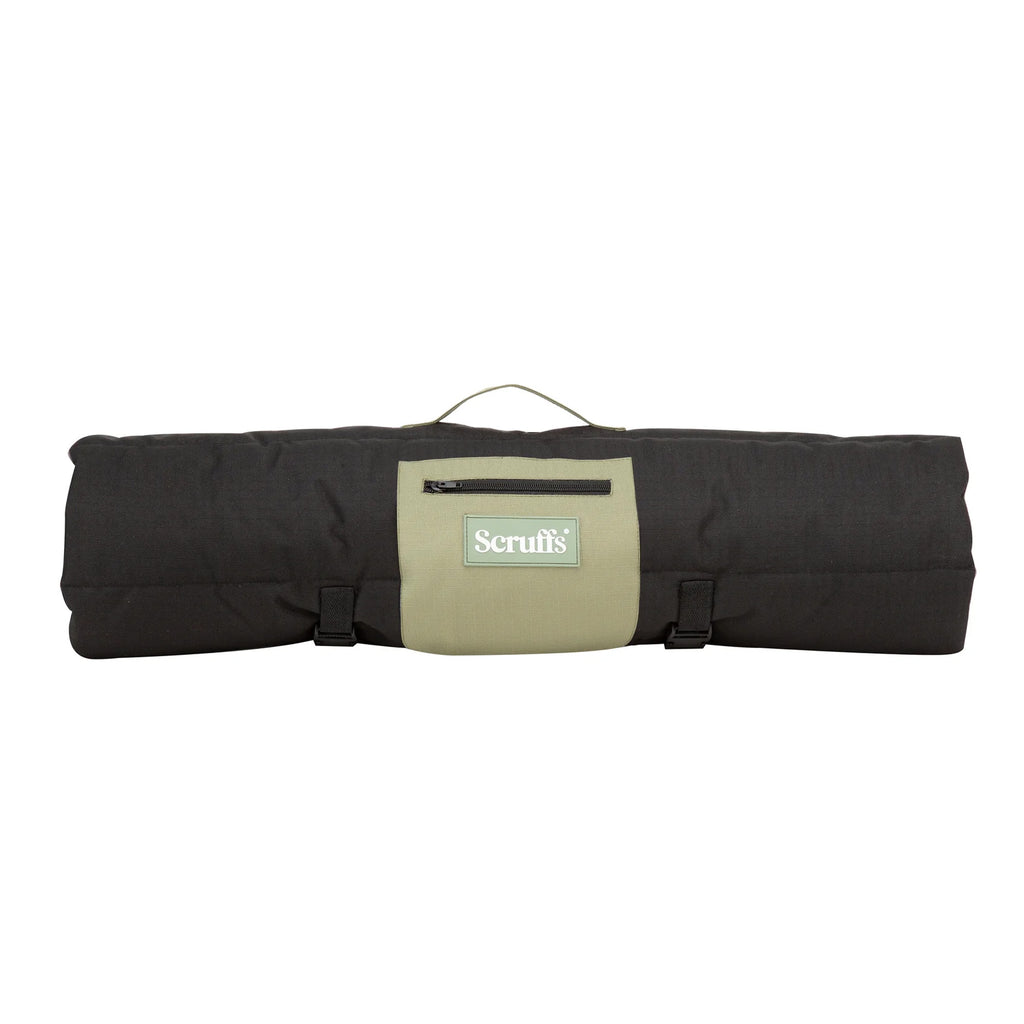 Scruffs Roll Up Travel Pet Bed - Khaki Green