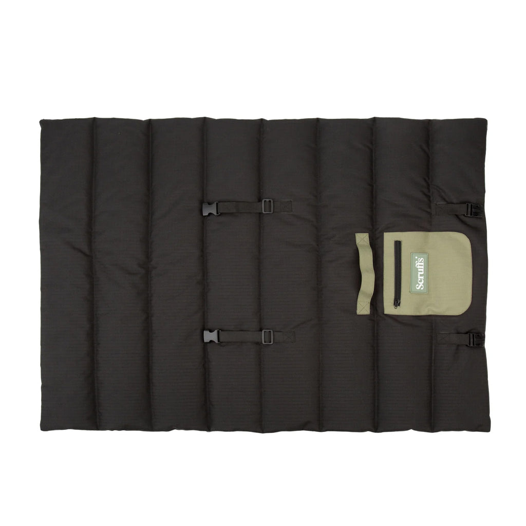 Scruffs Roll Up Travel Pet Bed - Khaki Green