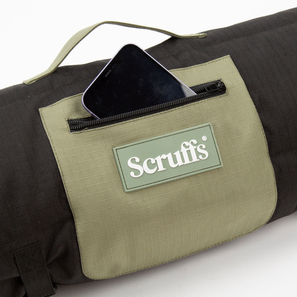 Scruffs Roll Up Travel Pet Bed - Khaki Green