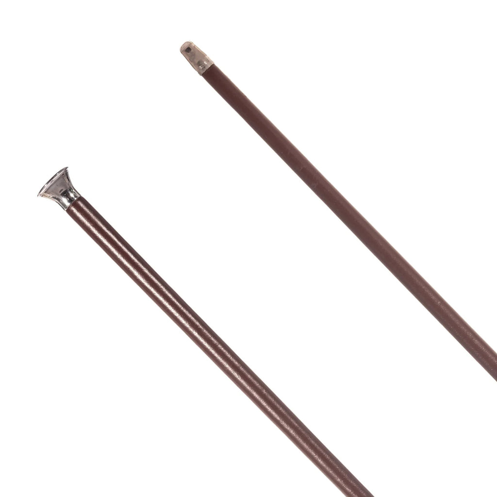 Country Direct Silver Cap Leather Show Cane - Brown