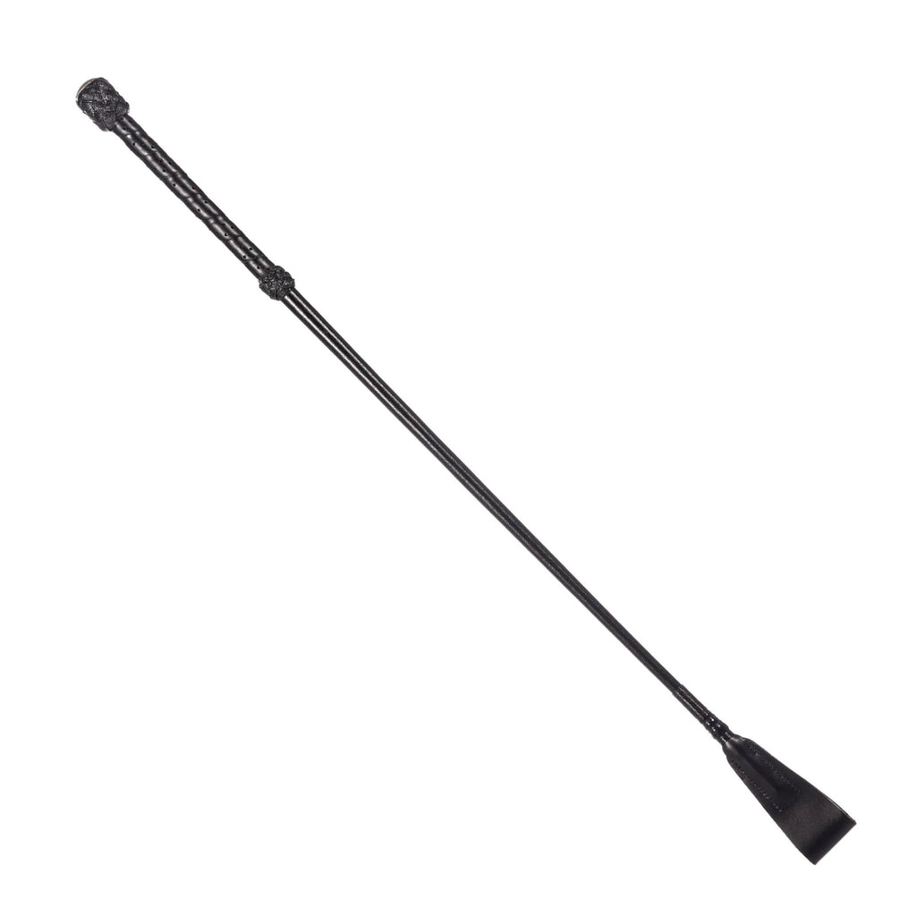Country Direct Soft Grip Premium Leather Riding Whip - Black