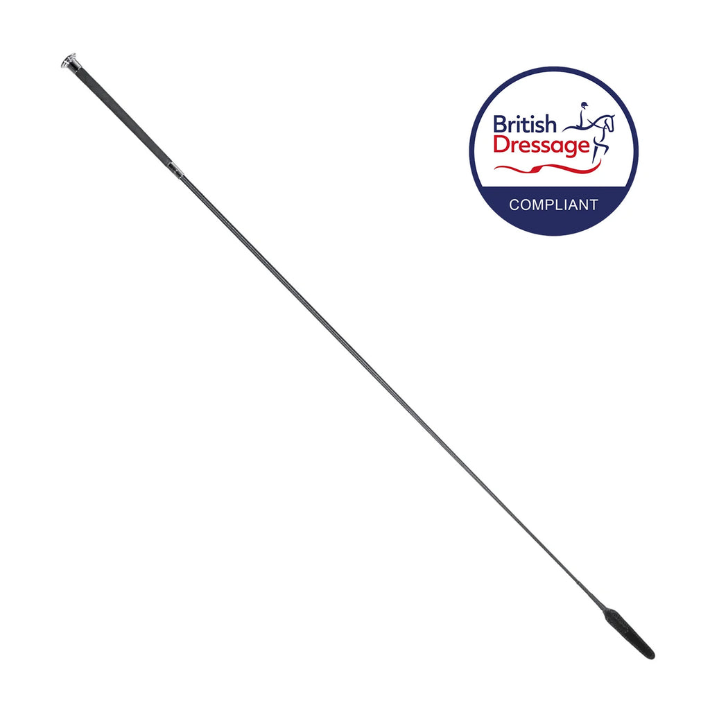 Country Direct X-Grip Flap End Dressage Whip - Black