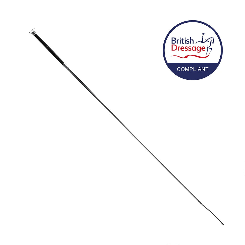 Country Direct Leather Handle Dressage Whip - Navy/Black
