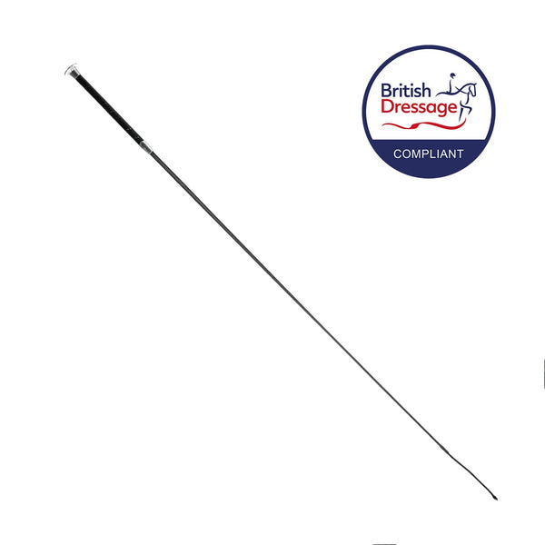 Country Direct Leather Handle Dressage Whip - Navy/Black