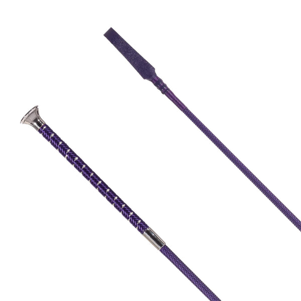 Country Direct Metallic Fleck Handle Riding Whip - Purple