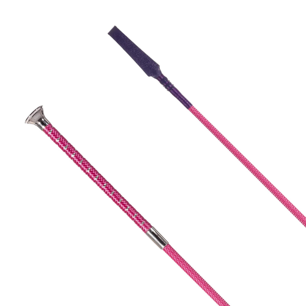 Country Direct Metallic Fleck Handle Riding Whip - Pink