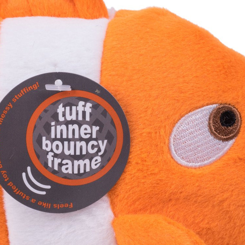 Petface Seriously Strong Plush and Rubber Fish Dog Toy
