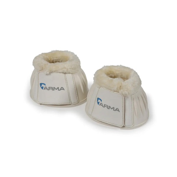 Shires Arma Fleece Topped Over Reach Boots - White
