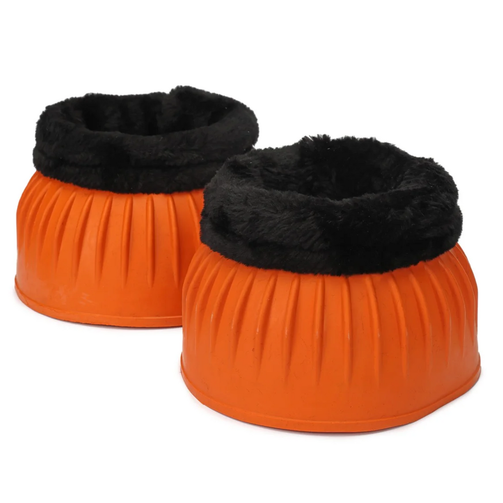 Shires Arma Fleece Topped Over Reach Boots - Orange