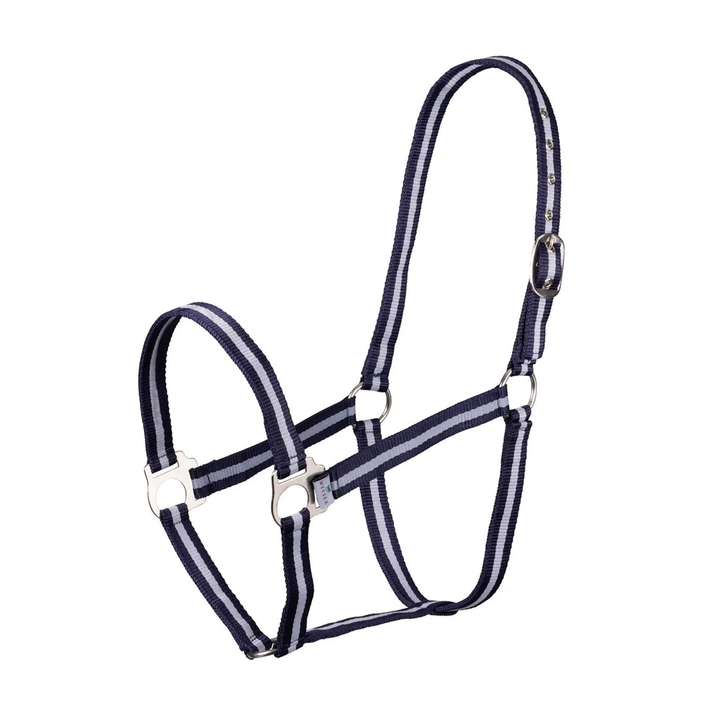 Shires Wessex Nylon Headcollar - Navy/Silver