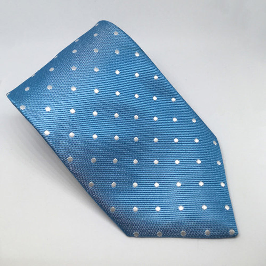 Equetech Junior Polka Dot Tie - Blue/White