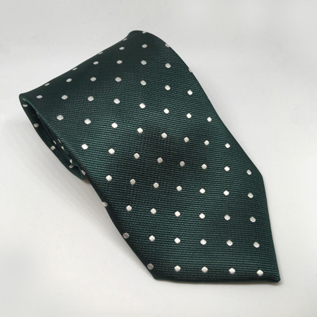 Equetech Adult Polka Dot Tie - Green/White