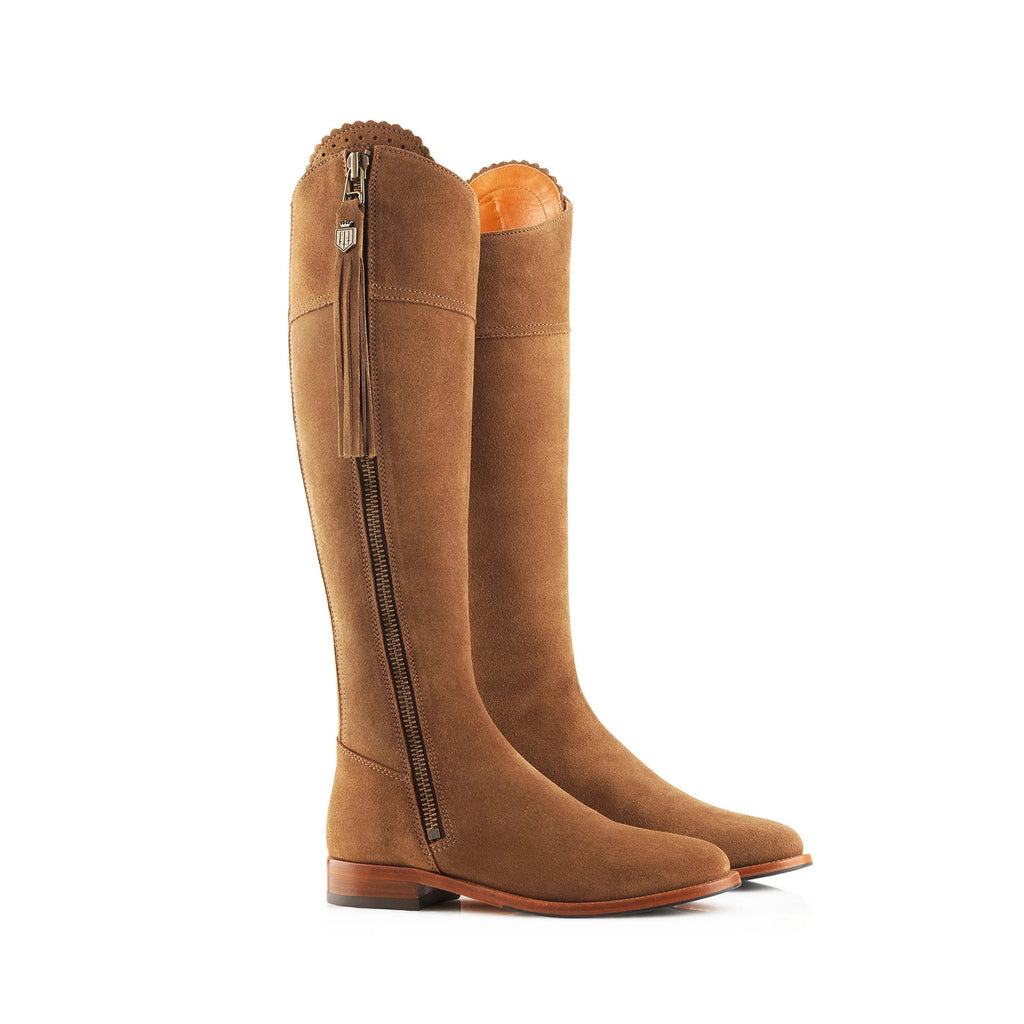 Fairfax and Favor Sporting Fit Flat Regina Boot - Tan