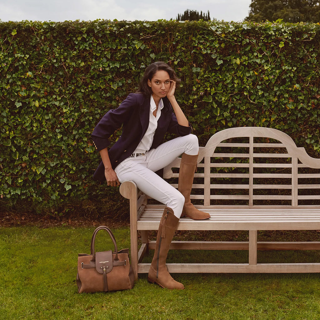 Fairfax and Favor Sporting Fit Flat Regina Boot - Tan