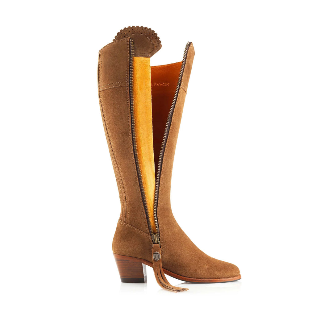 Fairfax and Favor Sporting Fit Heeled Regina Boot - Tan
