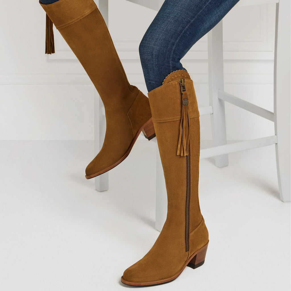 Fairfax and Favor Sporting Fit Heeled Regina Boot - Tan