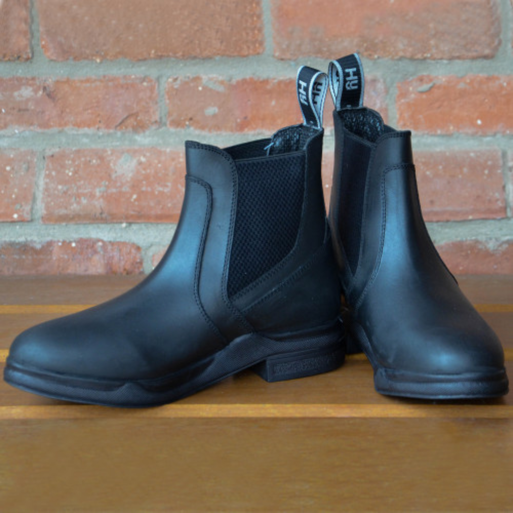 Hy Equestrian Childrens Wax Leather Jodhpur Boot - Brown