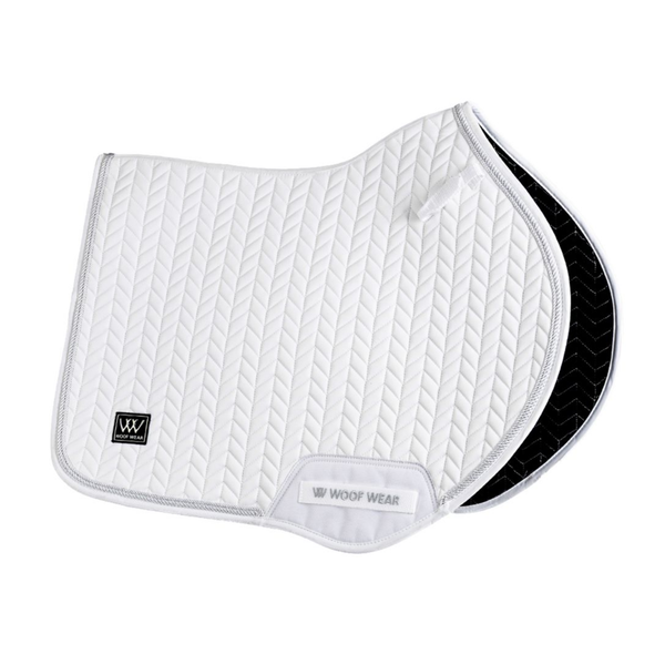 Woof Wear Herringbone Close Contact Saddle Pad - White